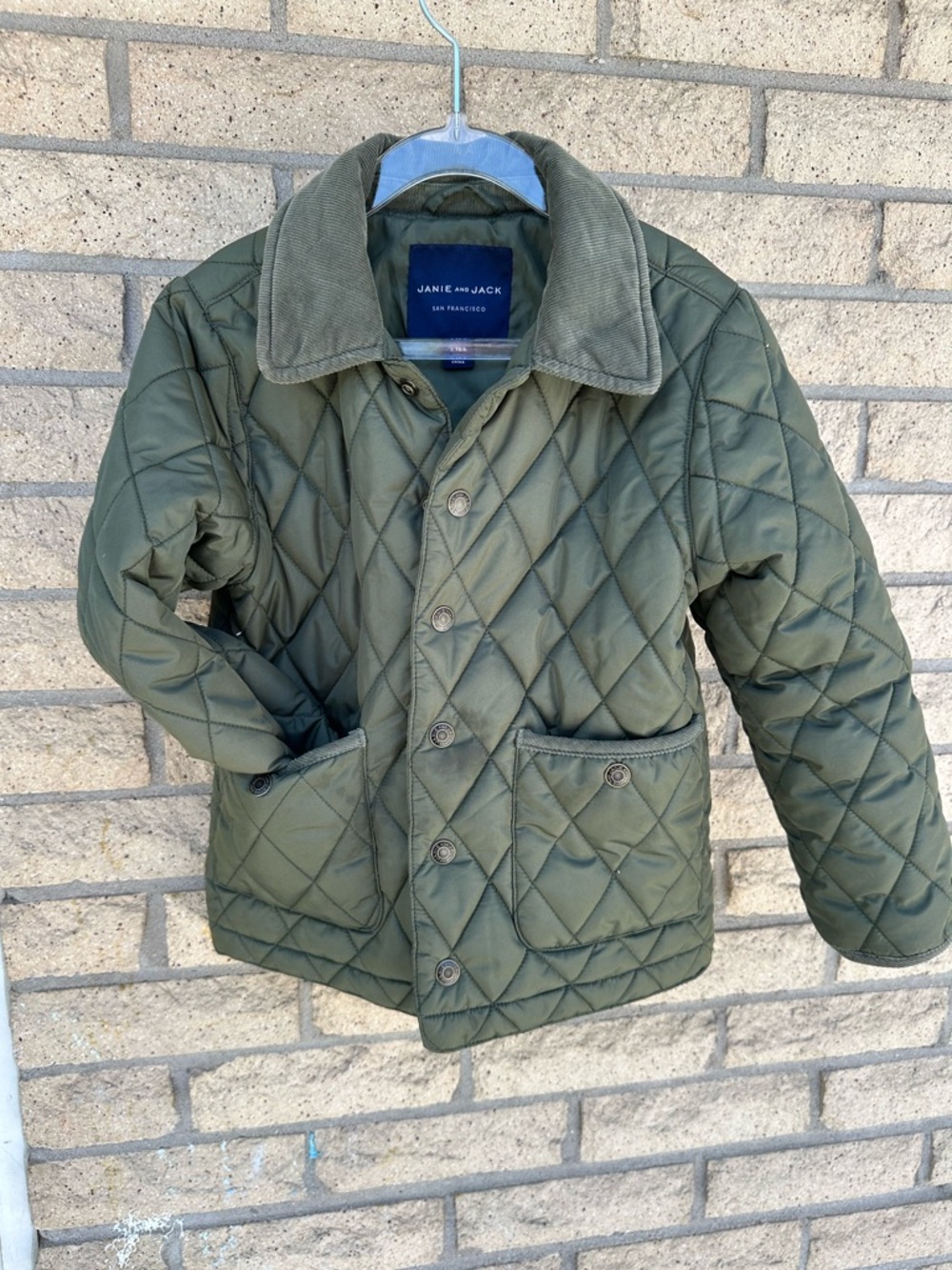 Janie & Jack quilted Barn Jacket size 3/4
